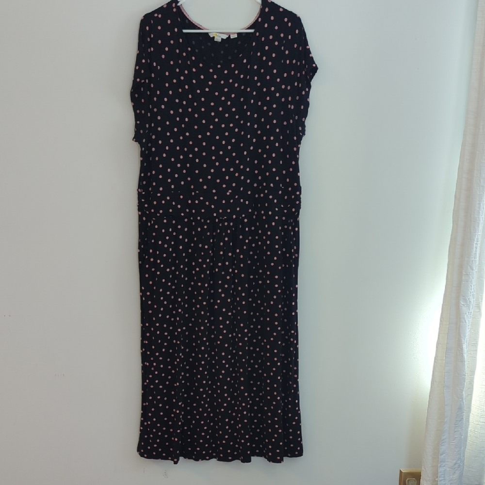 2/$40 - Boden Amelie Black and Pink Polka Dot Dress (US 20/22L)